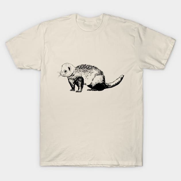 ferret T-Shirt by VicaVeresk